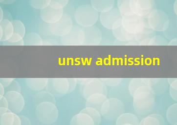 unsw admission